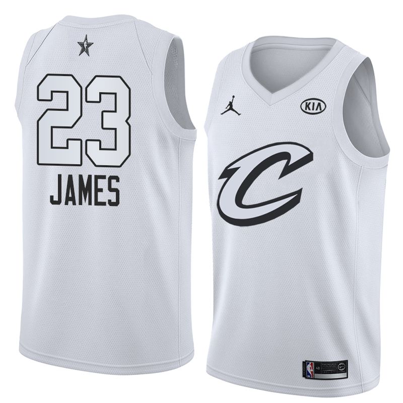 Баскетбольная джерси 2018 All-Star Cleveland Cavaliers LeBron James #23 White Swingman Jersey