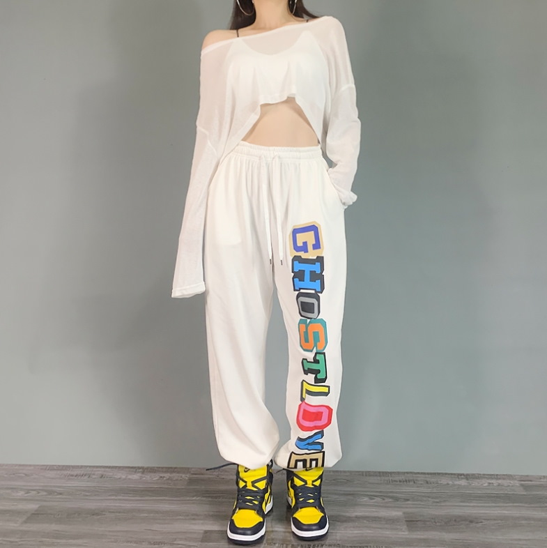 Спортивные брюки 2021 Ghostlove Hip-hop Style Sweatpants White