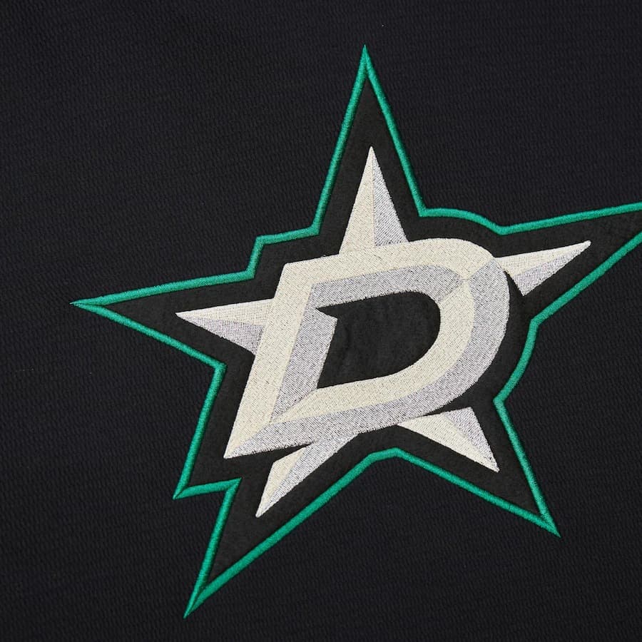 Худи Mitchell & Ness Black Dallas Stars Thermal Lightweight Pullover Hoodie