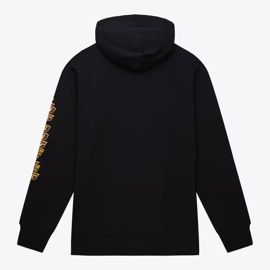 Худи Mitchell & Ness Black Los Angeles Lakers Big Face 7.0 Pullover Hoodie