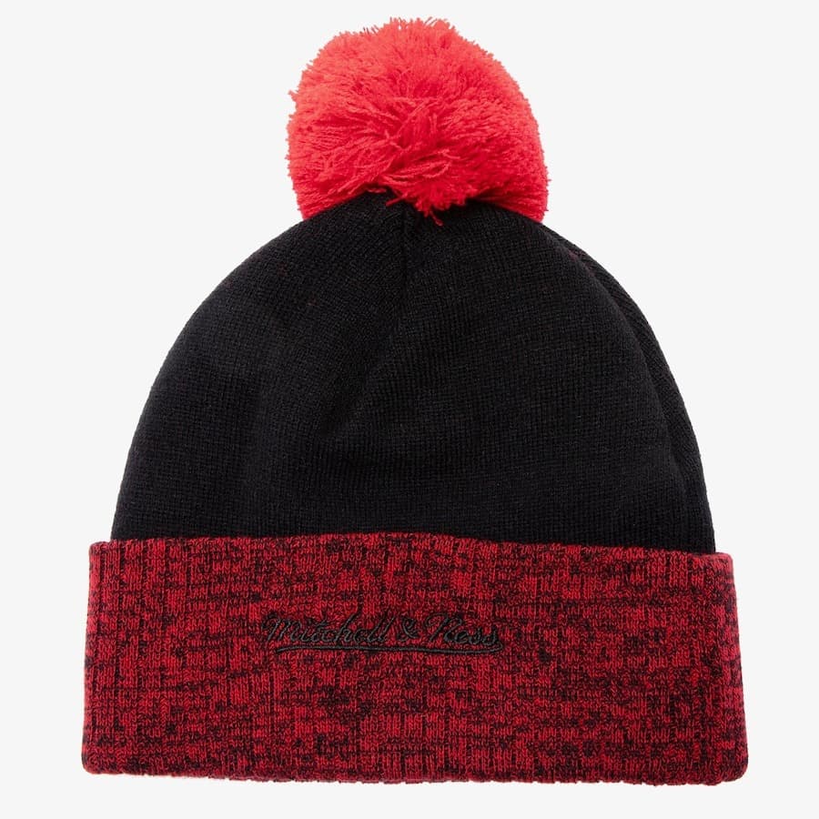 Mitchell-Ness-Black-Red-Philadelphia-76ers-Hardwood-Classics-Two-Tone-Cuffed-Knit-Hat-with-Pom-1