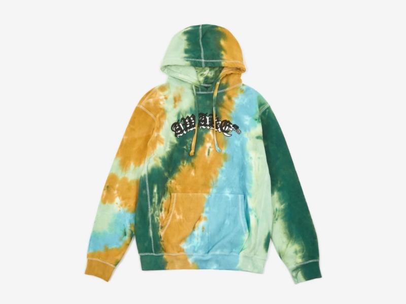 Худи Awake Embroidered Double Varsity Hoodie Multi Tie Dye
