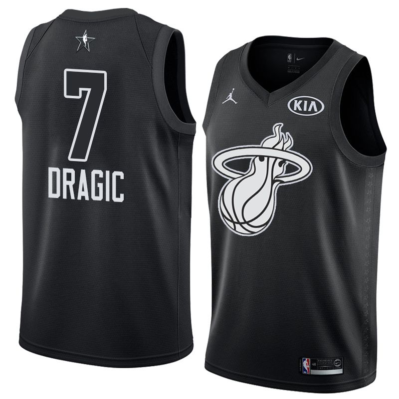 Баскетбольная джерси 2018 All-Star Miami Heat Goran Dragic #7 Black Swingman Jersey