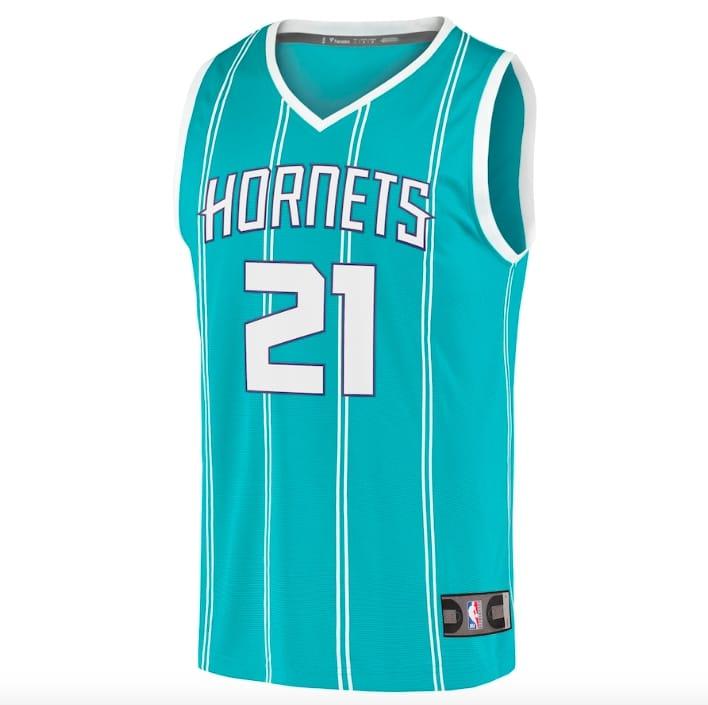 2021-22-Charlotte-Hornets-21-JT-Thor-Fast-Break-Icon-Teal-Jersey-2