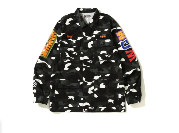 Рубашка BAPE City Camo Shark Army Shirt Black