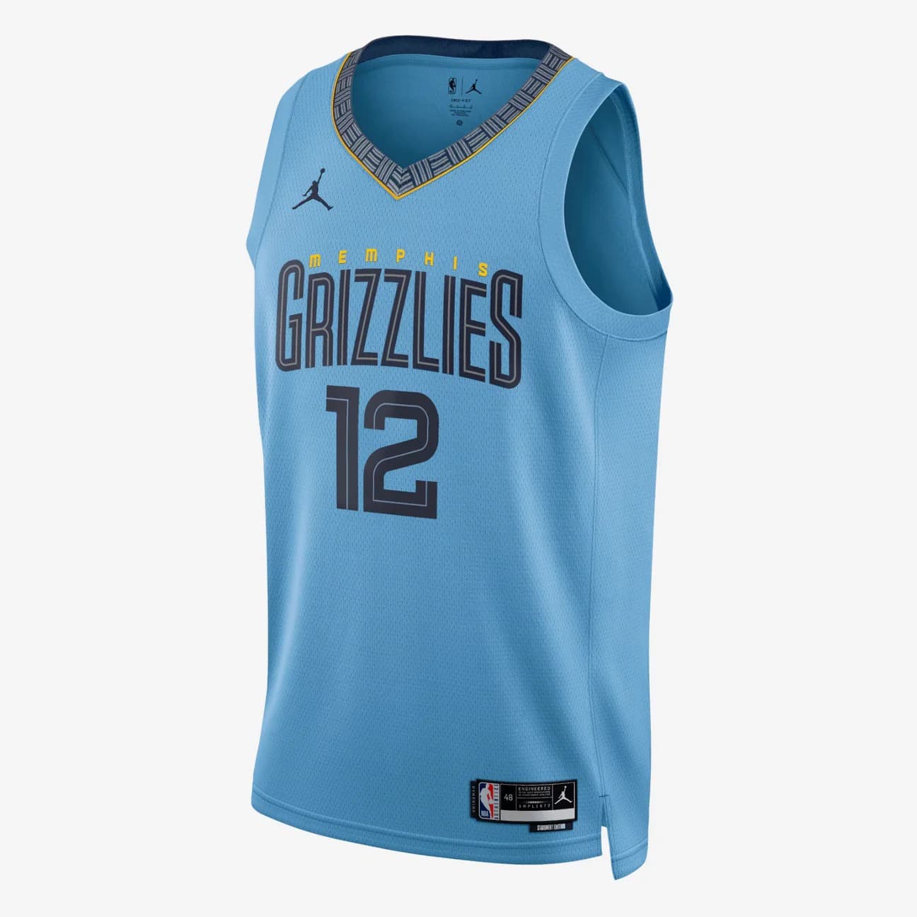 Баскетбольная джерси 2023-24 Memphis Grizzlies Ja Morant #12 Swingman Statement Edition Blue Jersey