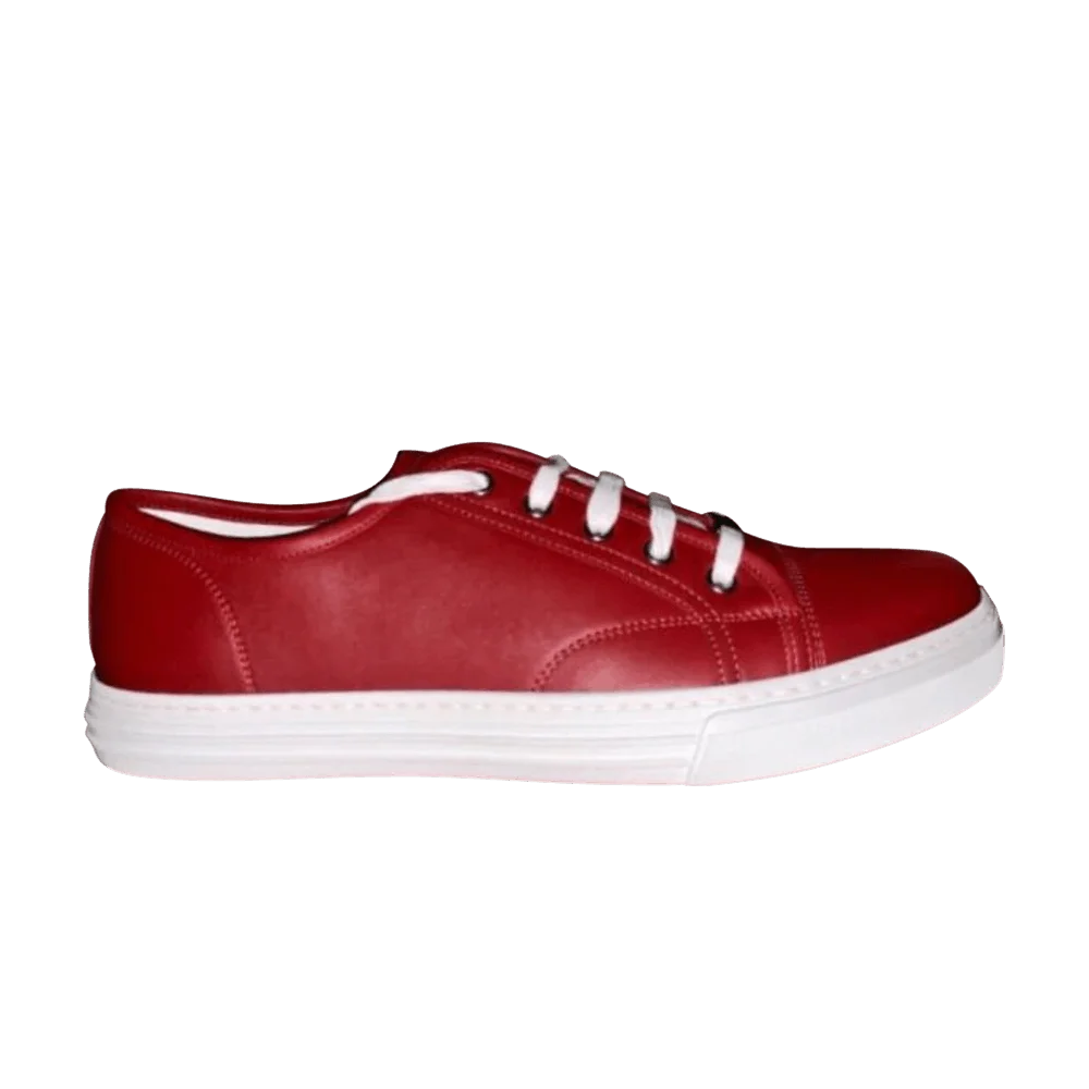 Krossovki-Gucci-Leather-Low-Red