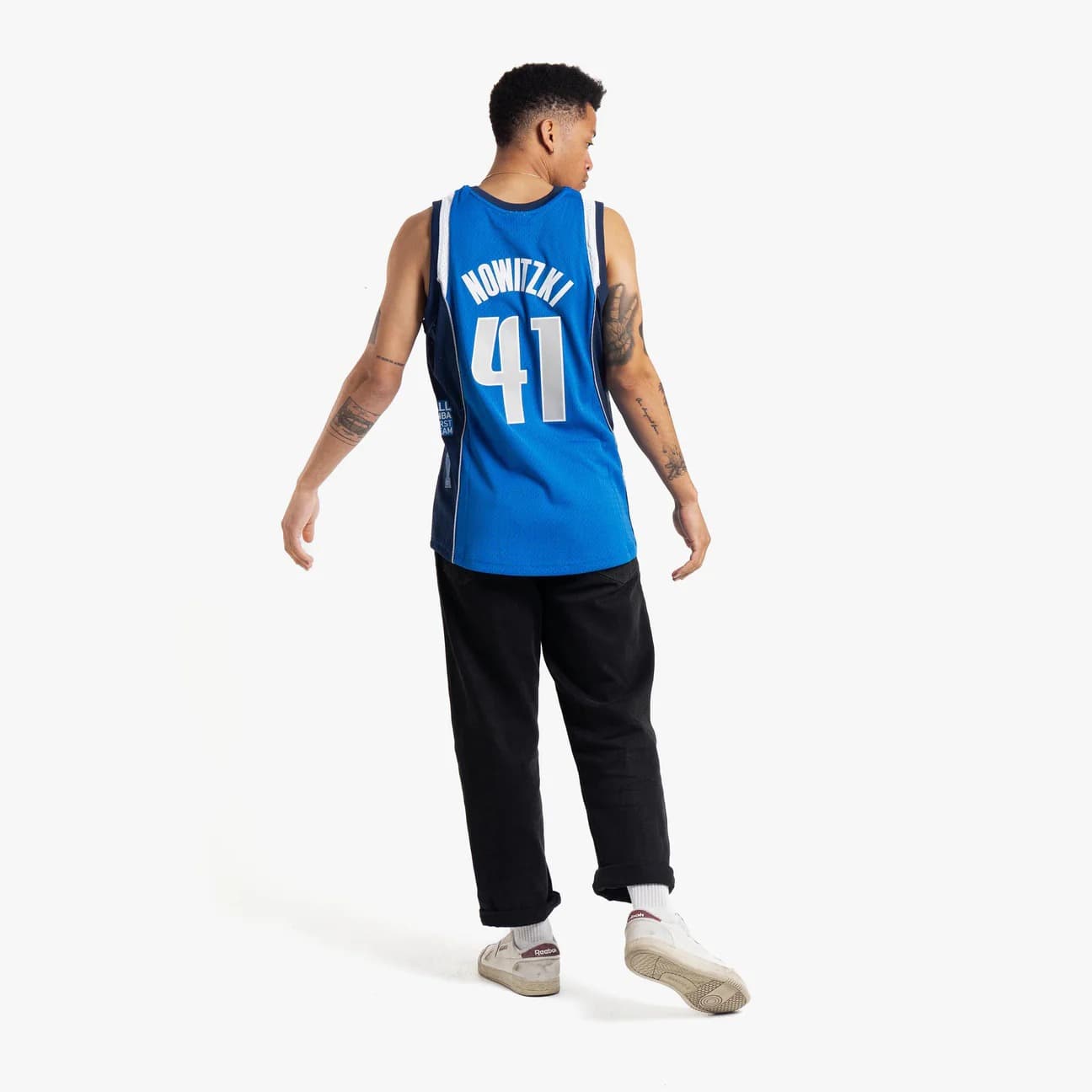 Баскетбольная джерси 2023 Dallas Mavericks Dirk Nowitzki #41 Limited Hall Of Fame Blue Jersey