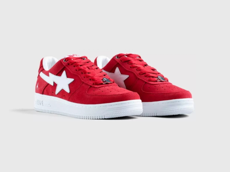 Кроссовки Highsnobiety x A Bathing Ape Bapesta Not In Paris Pack – Red