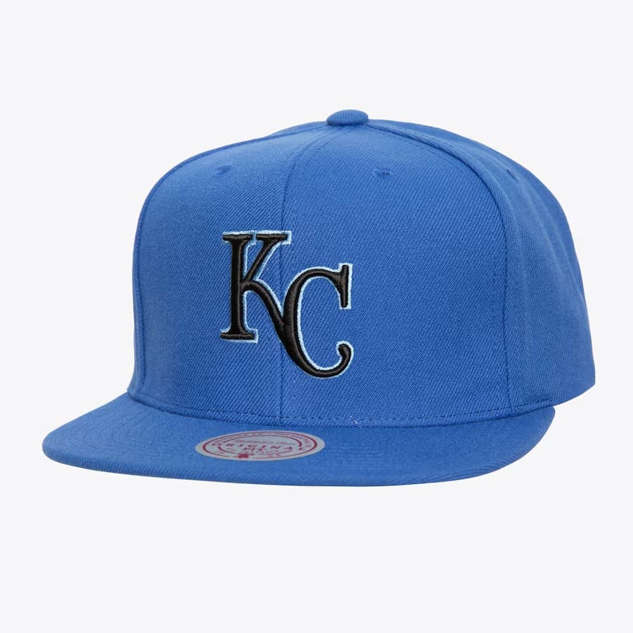 Бейсболка Mitchell & Ness Royal Kansas City Royals Logo Eclipse OG Snapback Hat