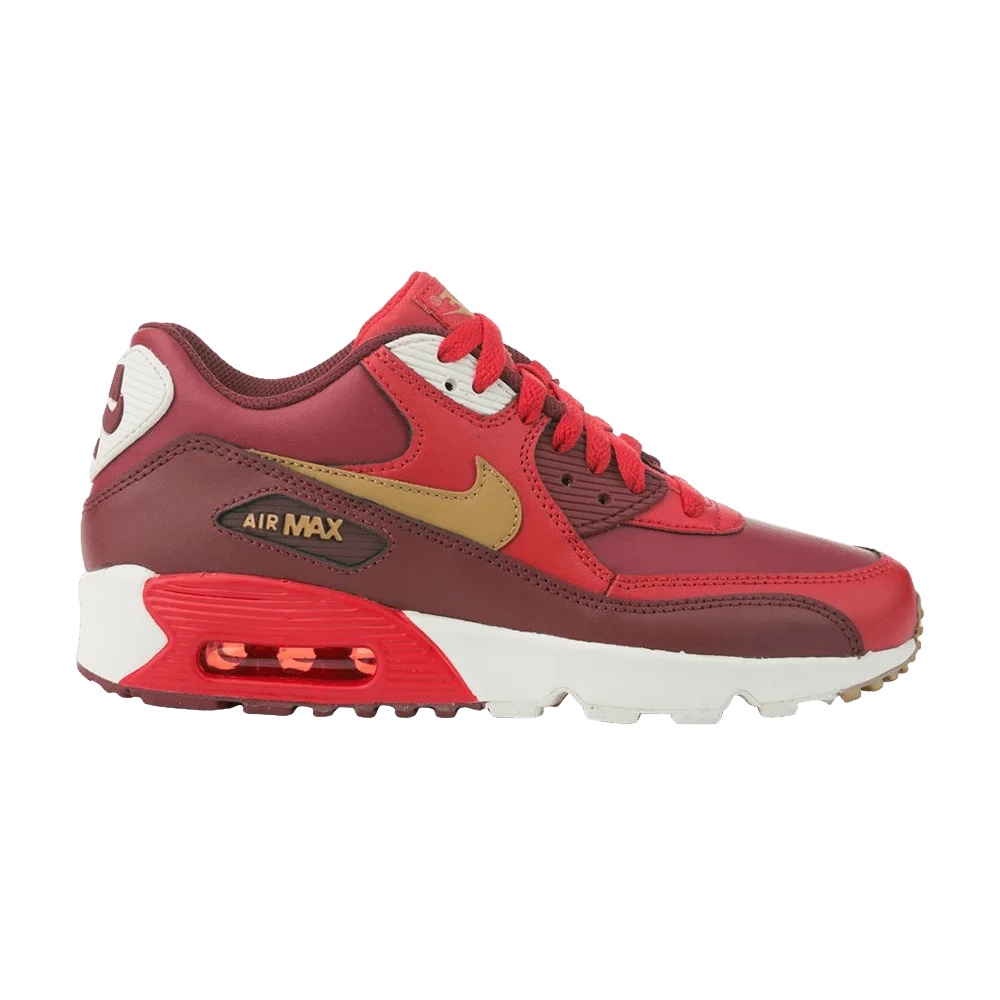 Krossovki-Nike-Air-Max-90-Leather-GS-Red-Gold