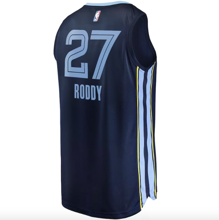 Баскетбольная джерси 2022 NBA Draft First Round Pick Memphis Grizzlies #27 David Roddy Fast Break Icon Navy Jersey