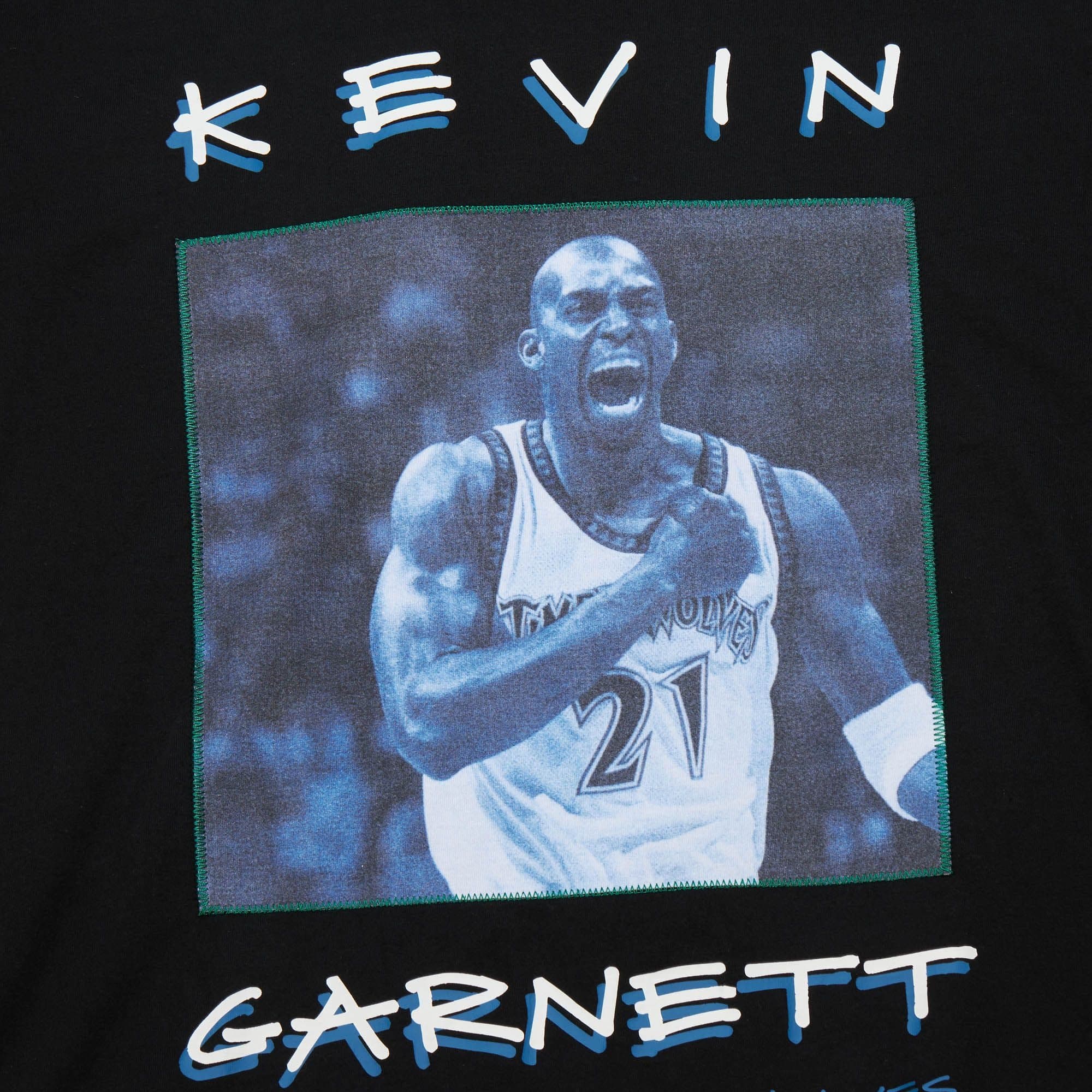 Футболка Mitchell & Ness Heavyweight Premium Player Tee Vintage Logo Minnesota Timberwolves Kevin Garnett