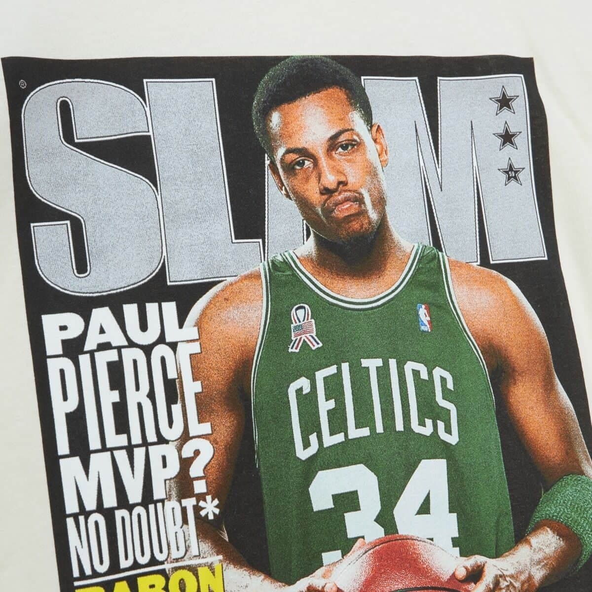 Футболка Mitchell & Ness Slam Cover Boston Celtics Paul Pierce White T-Shirt