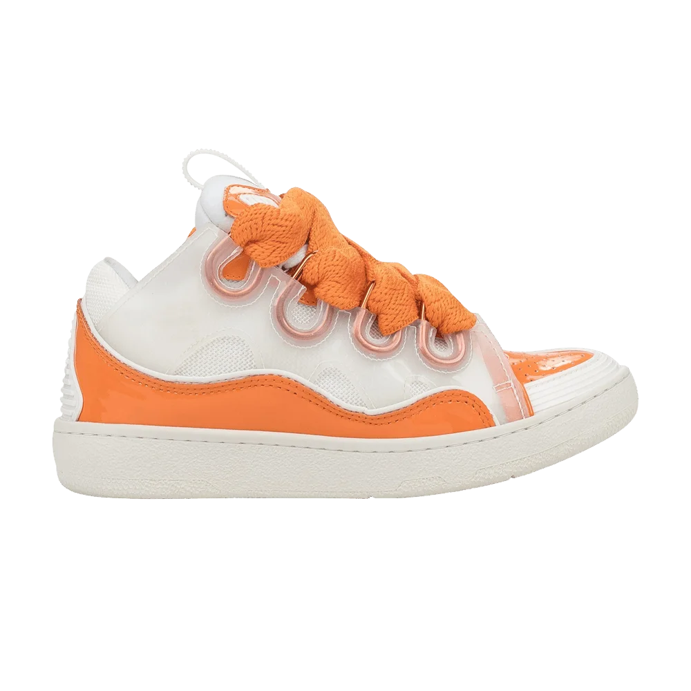 Krossovki-Lanvin-Wmns-Curb-Sneakers-White-Orange