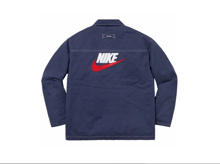 Куртка Supreme x Nike Double Zip Quilted Work Jacket Navy