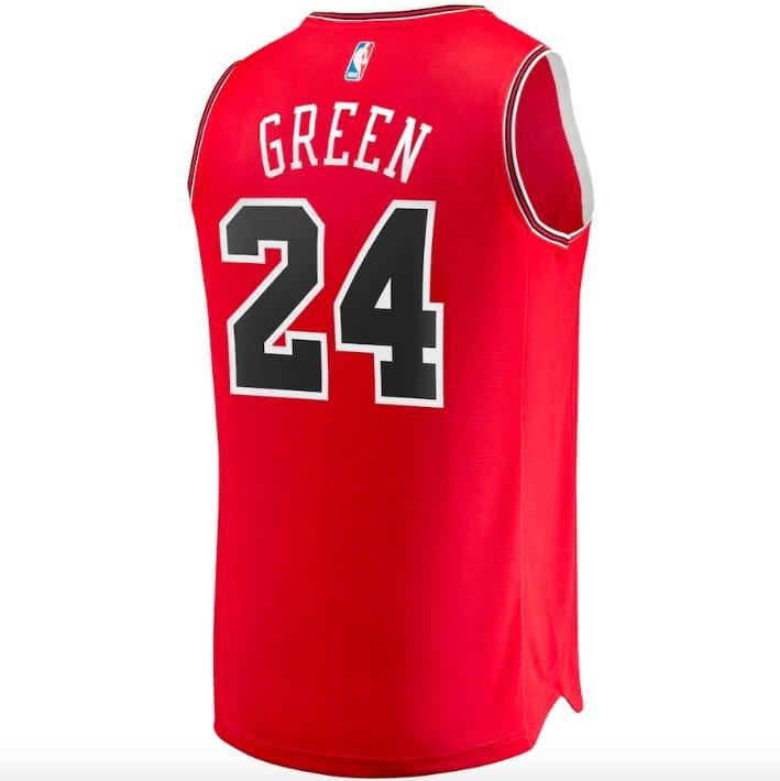 Баскетбольная джерси 2021-22 Chicago Bulls #24 Javonte Green Fast Break Icon Red Jersey
