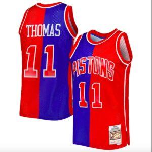1988-89-Detroit-Pistons-11-Isiah-Thomas-Mitchell-Ness-Split-BlueRed-Jersey-2-300x300