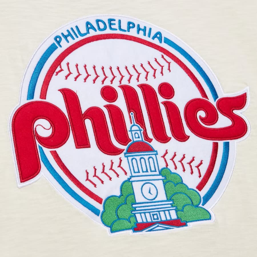 Футболка Mitchell & Ness Cream Red Philadelphia Phillies Heritage Vintage Slub T-Shirt