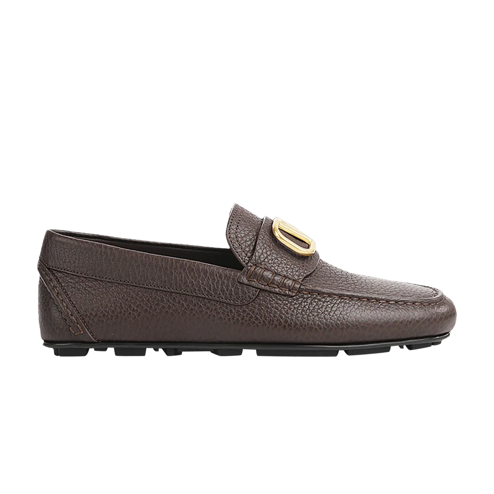 Кроссовки Valentino Driving Plaque Slip-On Loafer 'Brown'
