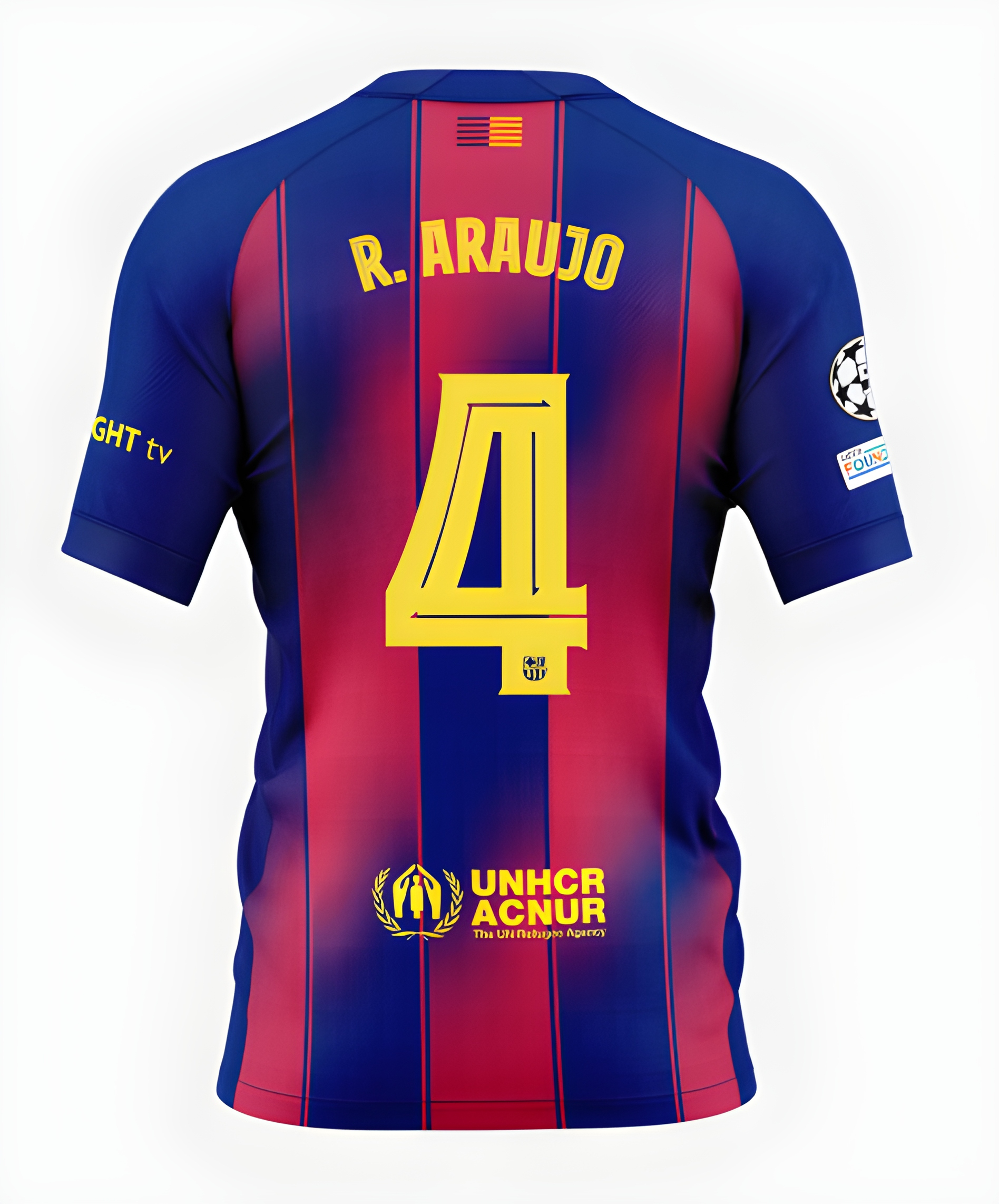 Женское футбольное джерси FC Barcelona 25/26 UCL or La Liga home jersey R. ARAUJO
