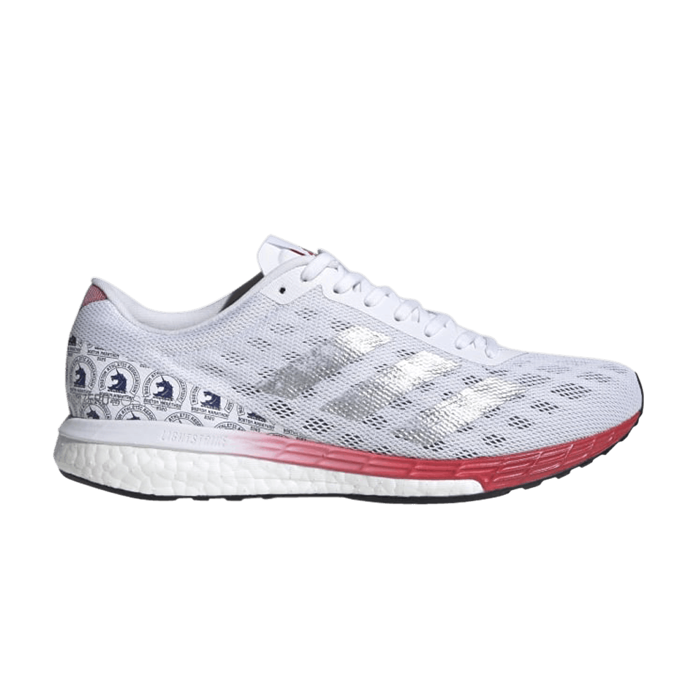 Кроссовки Adidas Wmns Adizero Boston 9 'White Silver Scarlet'