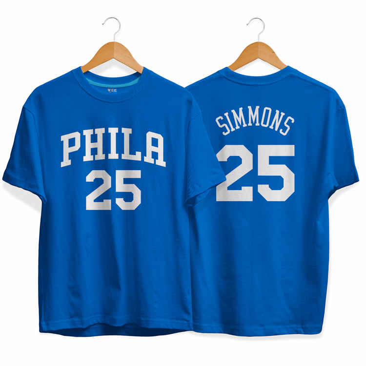 Футболка Philadelphia 76ers 25 Ben Simmons tee by slamdunk