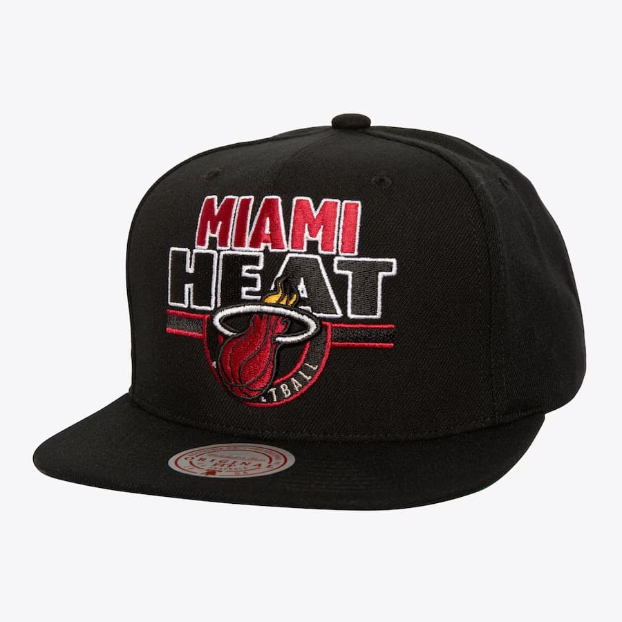 Black-Miami-Heat-Retro-Snapback-Hat