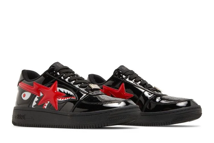Krossovki-Bapesta-Low-M1-Shark-Face-Black-Red-7