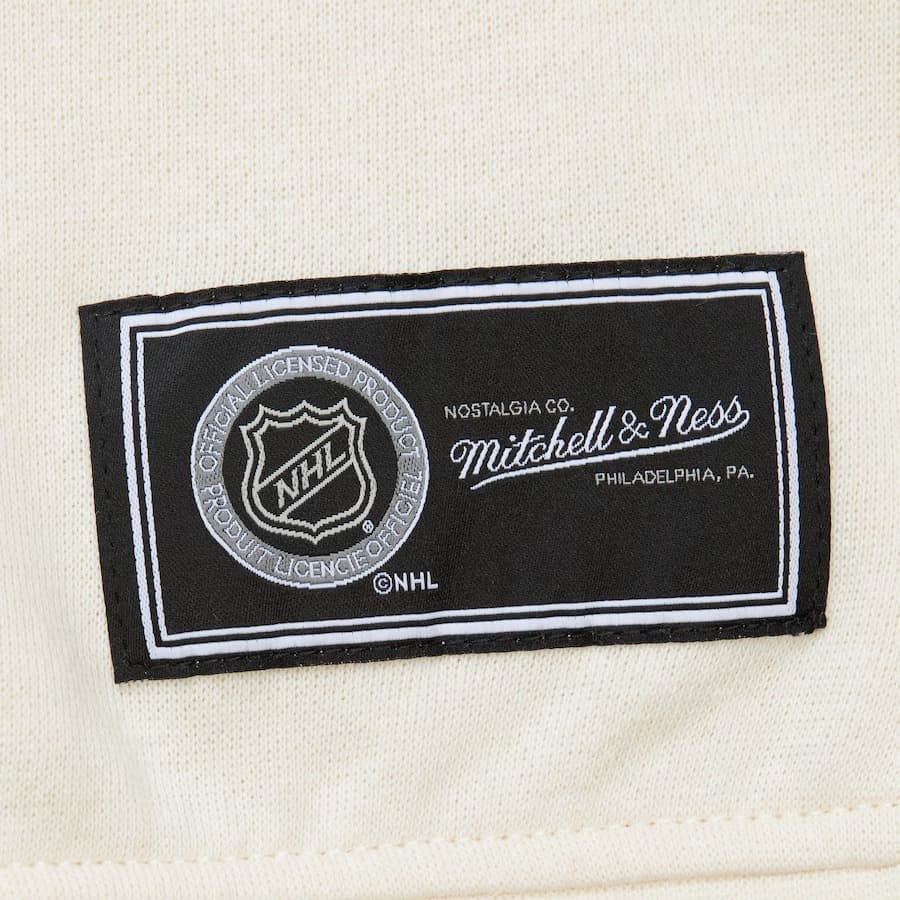 Лонгслив Mitchell & Ness Women's Cream New York Rangers Logo Lightweight 3.0 Fleece Pullover Sweatshirt