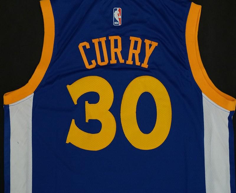 Баскетбольная джерси 2018 NBA Champions Warriors Stephen Curry Blue