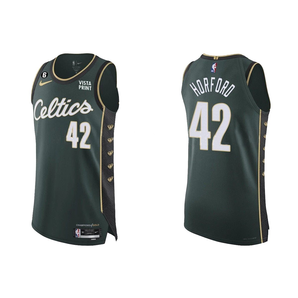 Баскетбольная джерси 2022-23 Boston Celtics #42 Al Horford Authentic Green City Jersey