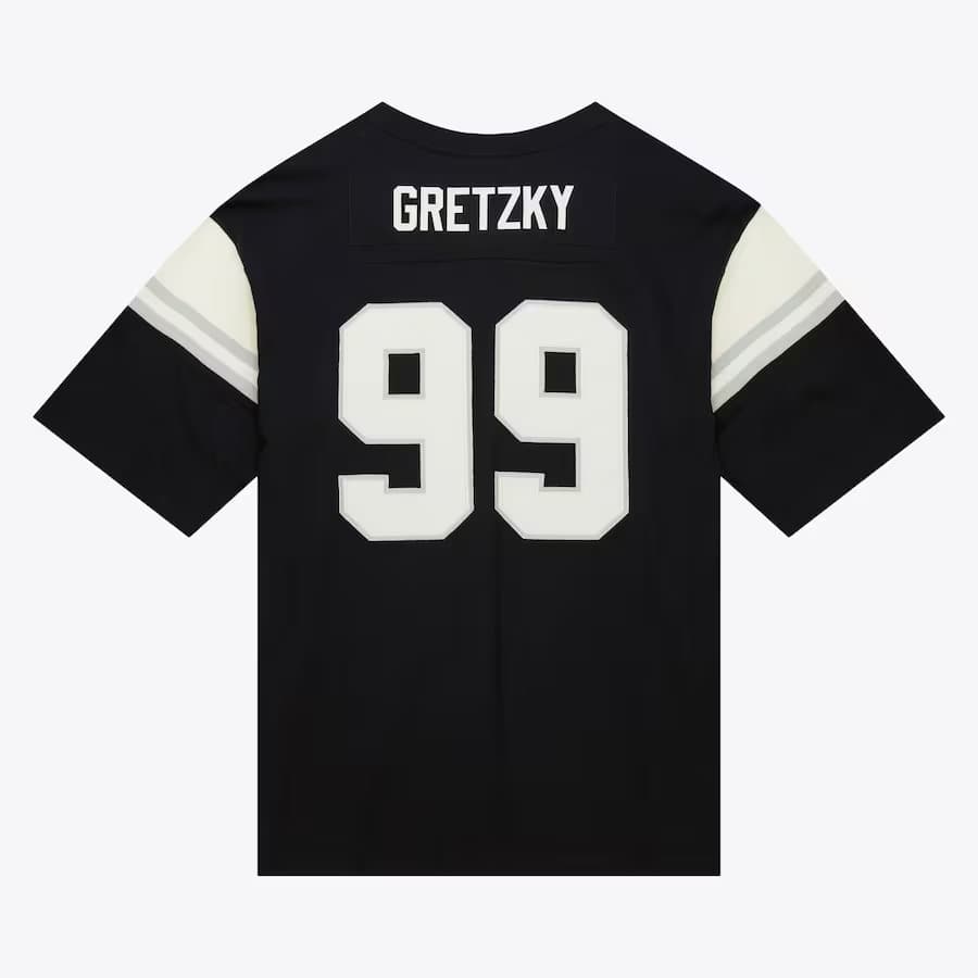 Футболка Mitchell & Ness Wayne Gretzky Black Los Angeles Kings Name & Number Icon Premium T-Shirt