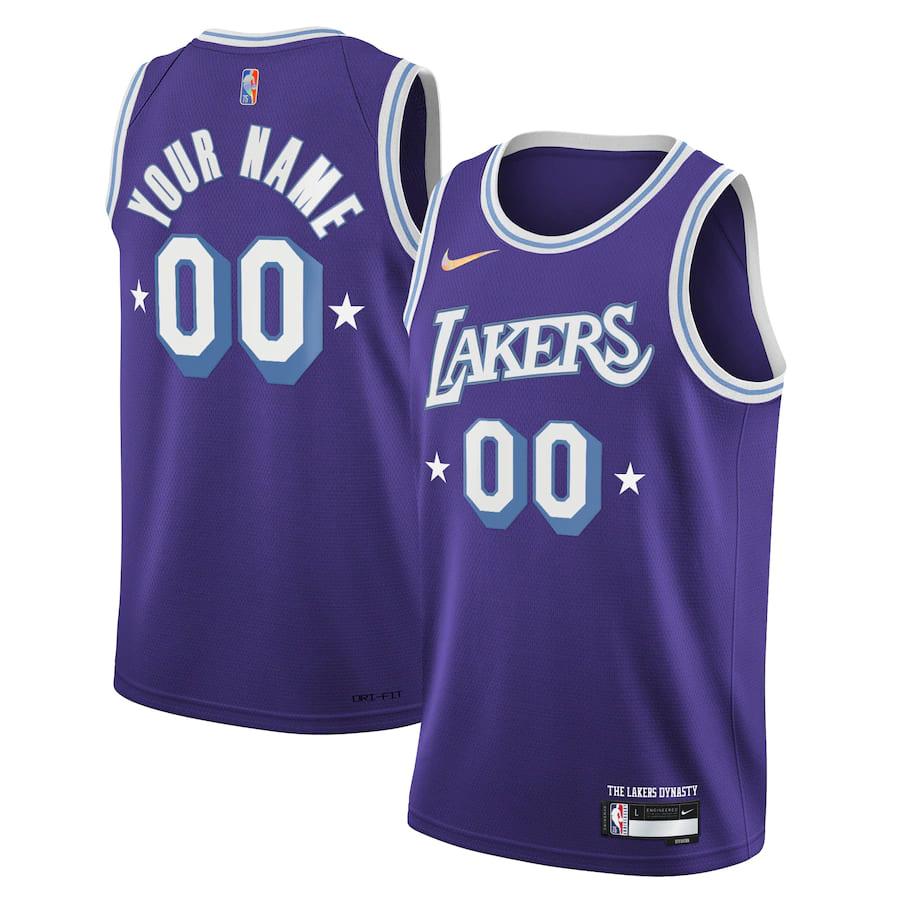 Баскетбольная джерси 2021-22 Los Angeles Lakers Nike City Edition Swingman Jersey – Custom