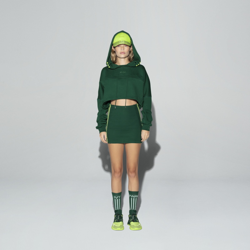 Платье adidas Ivy Park Hooded Cutout Dress Dark Green