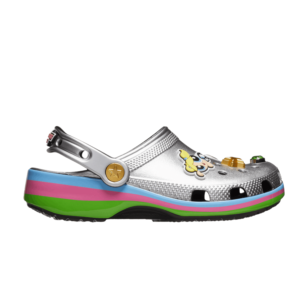 Кроссовки Crocs The Powerpuff Girls x Classic Clog Kids 'Metallic Silver'