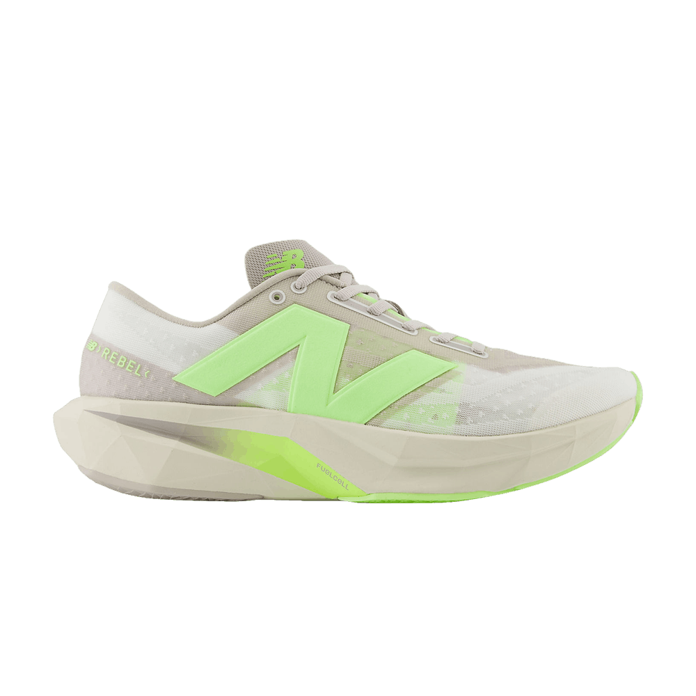 Кроссовки New Balance FuelCell Rebel v4 2E Wide 'Moonrock Bleached Lime Glo'