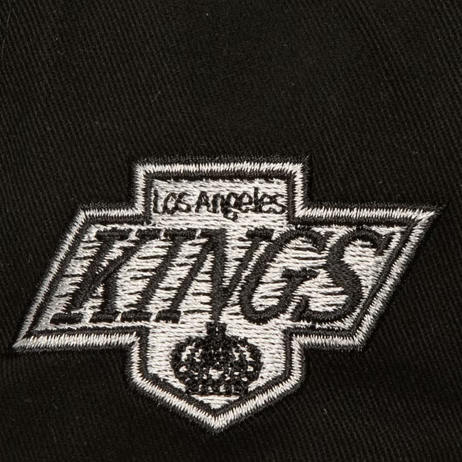 Бейсболка Mitchell & Ness Black Los Angeles Kings Block Sweep Pro Vintage Adjustable Hat