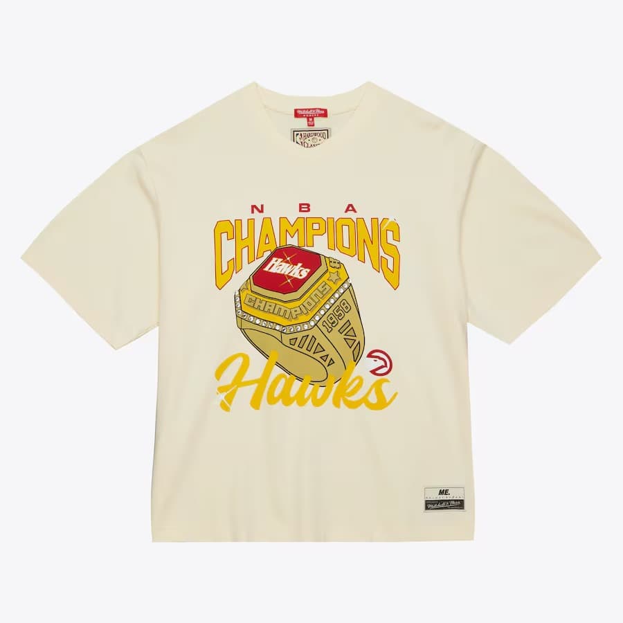 Футболка Mitchell & Ness Cream Atlanta Hawks M&N x Melody Ehsani T-Shirt