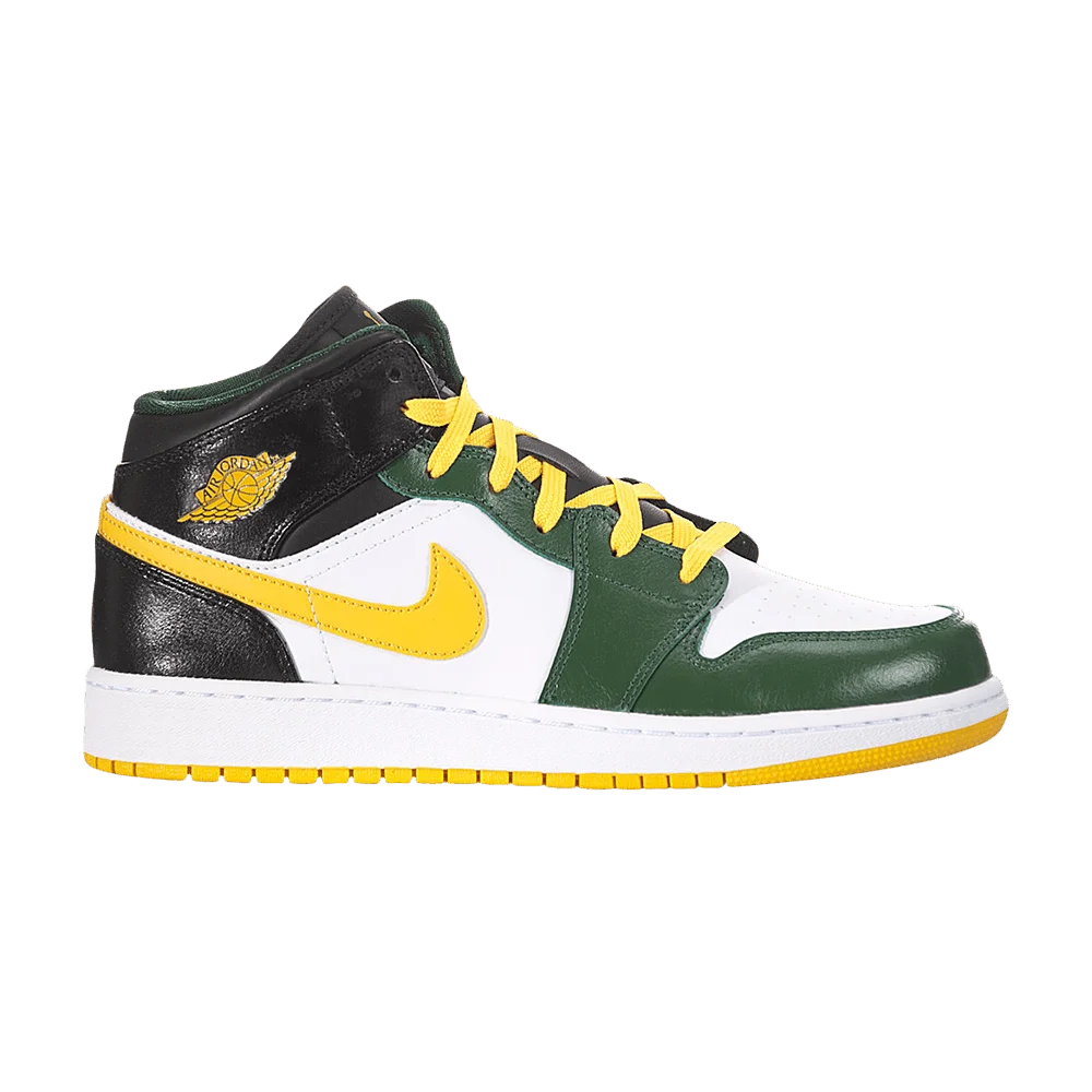 Krossovki-Air-Jordan-1-Mid-GS-Gorge-Green-Gold