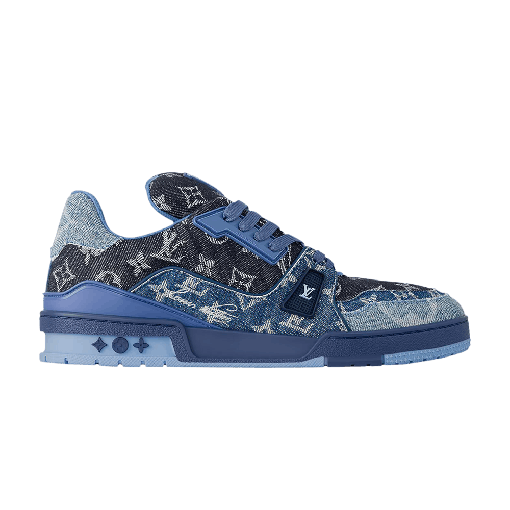 Кроссовки Louis Vuitton Trainer Sneaker 'Blue Monogram Denim'