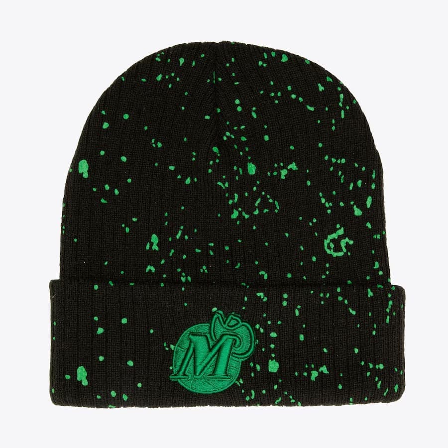Шапка Mitchell & Ness Black Dallas Mavericks Nep Cuffed Knit Hat