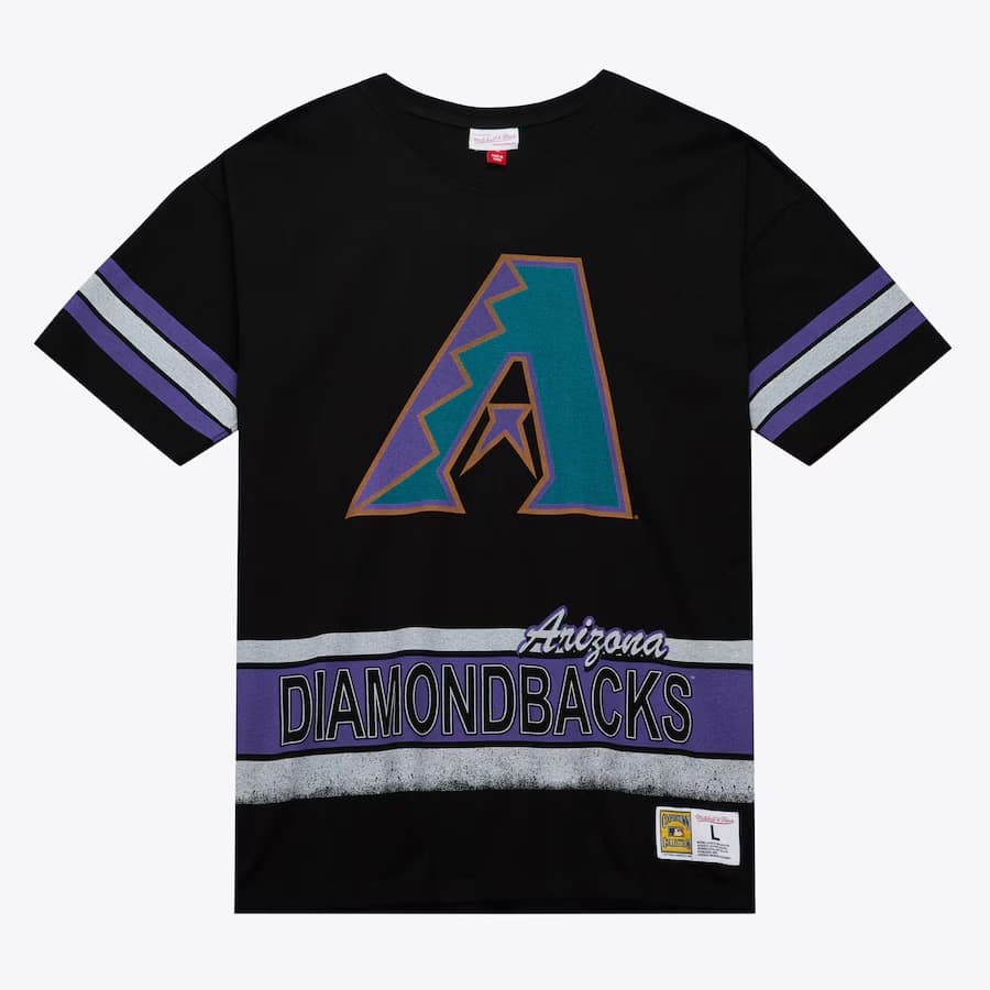 Футболка Mitchell & Ness Black Arizona Diamondbacks Oversized Vintage T-Shirt