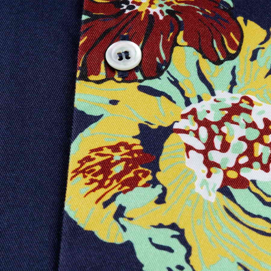 Рубашка A.P.C. Louis S/S Shirt Dark Navy Blue