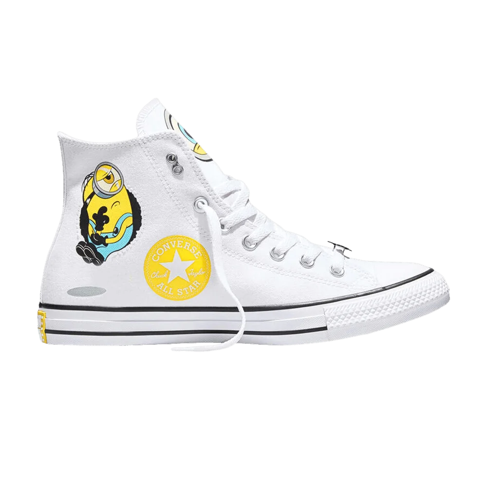 Krossovki-Minions-x-Converse-Chuck-Taylor-All-Star-Hi-White-Yellow