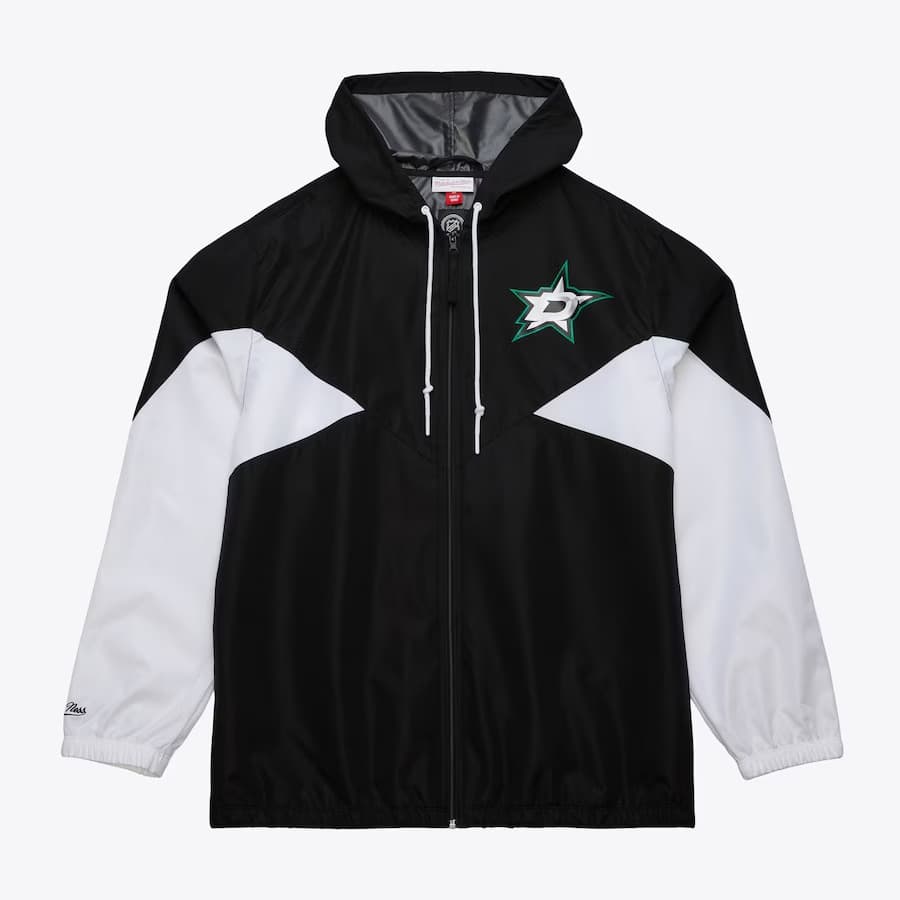 Ветровка с капюшоном Mitchell & Ness Black Dallas Stars Ultimate Lightweight Full-Zip Windbreaker Jacket
