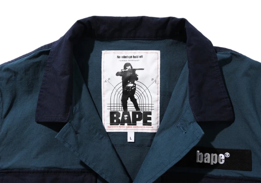 Рубашка BAPE 1st Camo Military Shirt Navy