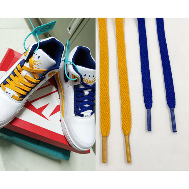 Шнурки Gorilla Guard Nike Flight Legacy Lakers Yellow-Blue Laces