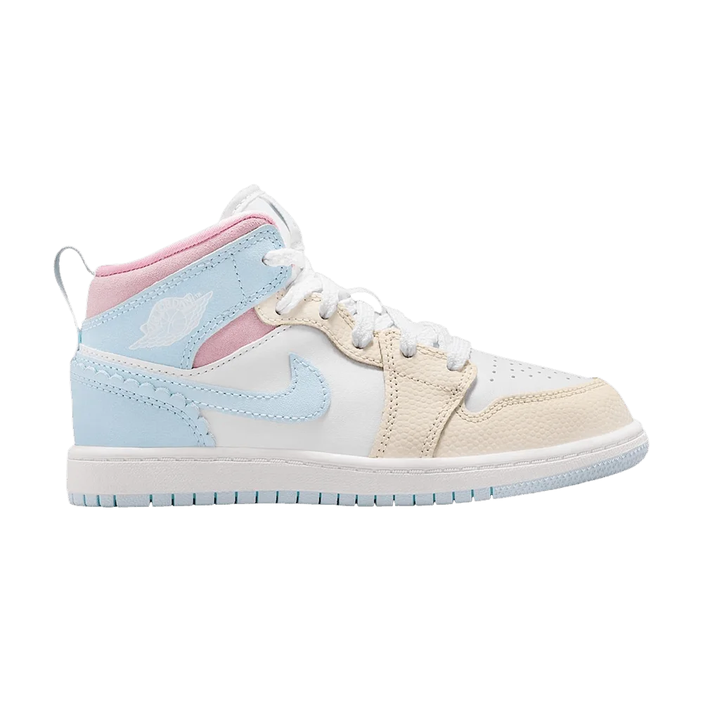 Krossovki-Air-Jordan-Jordan-1-Mid-SE-PS-Half-Blue-Pale-Ivory
