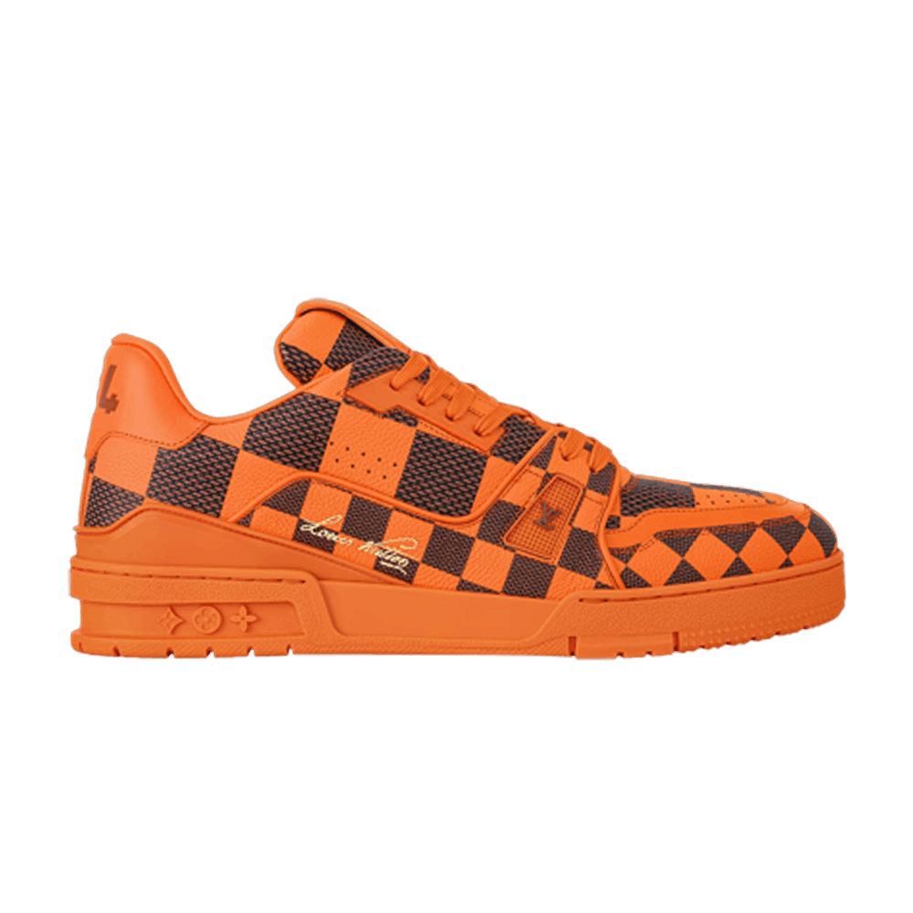 Кроссовки Louis Vuitton Trainer 'Damier Pop - Orange'